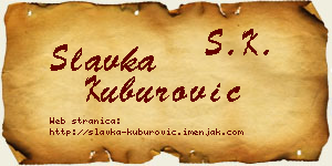 Slavka Kuburović vizit kartica